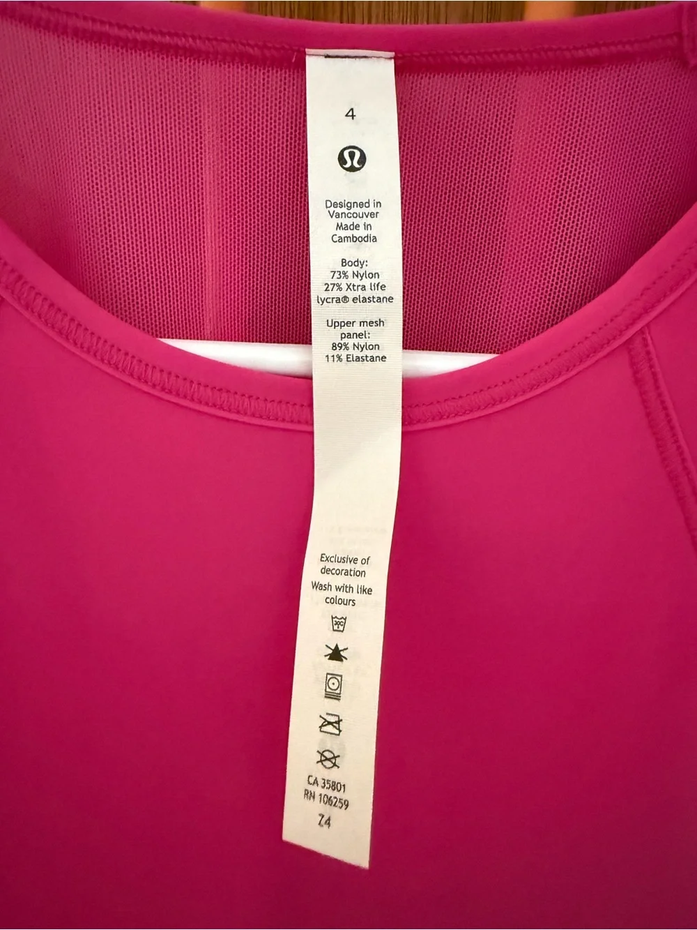 lululemon athletica sleek racerback